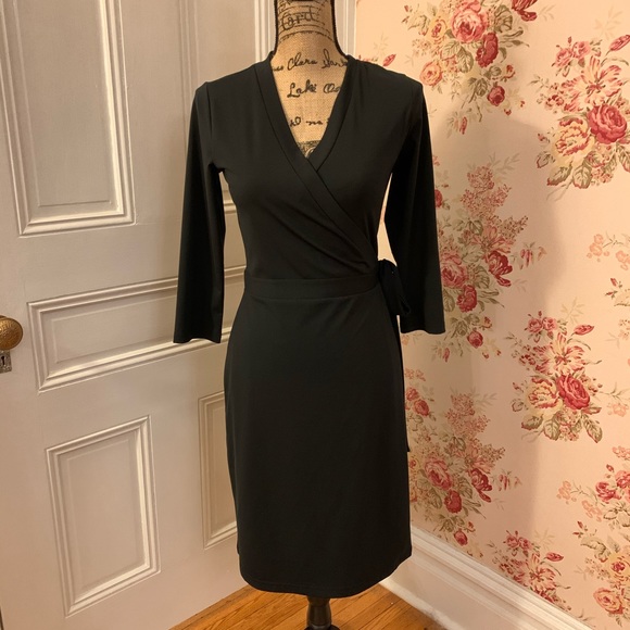 old navy black wrap dress
